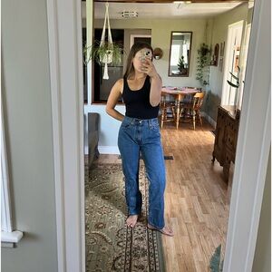 Levi’s high waisted dark wash jean